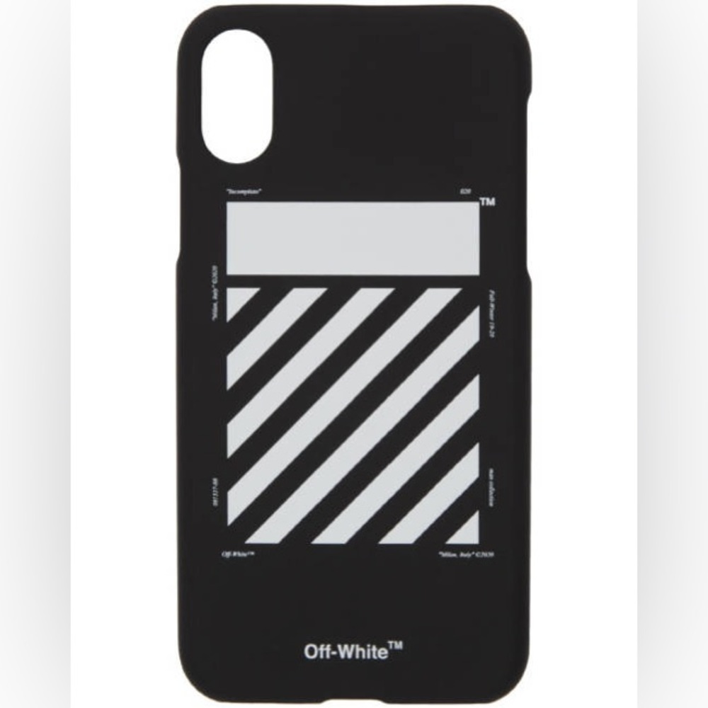 OFF-WHITE DIAGONAL LOGO IPHONE XS MAX CASE